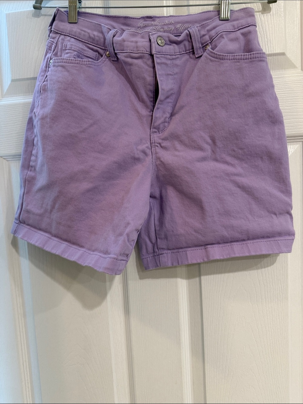 Gloria Vanderbilt Lilac Cotton Jean Shorts